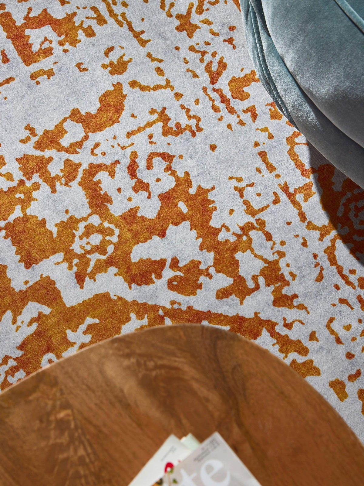 VINTAGE-TEPPICH Miray waschbar 200/300 cm - Orange/Grau, Kunststoff (200/300cm) - benuta Nest