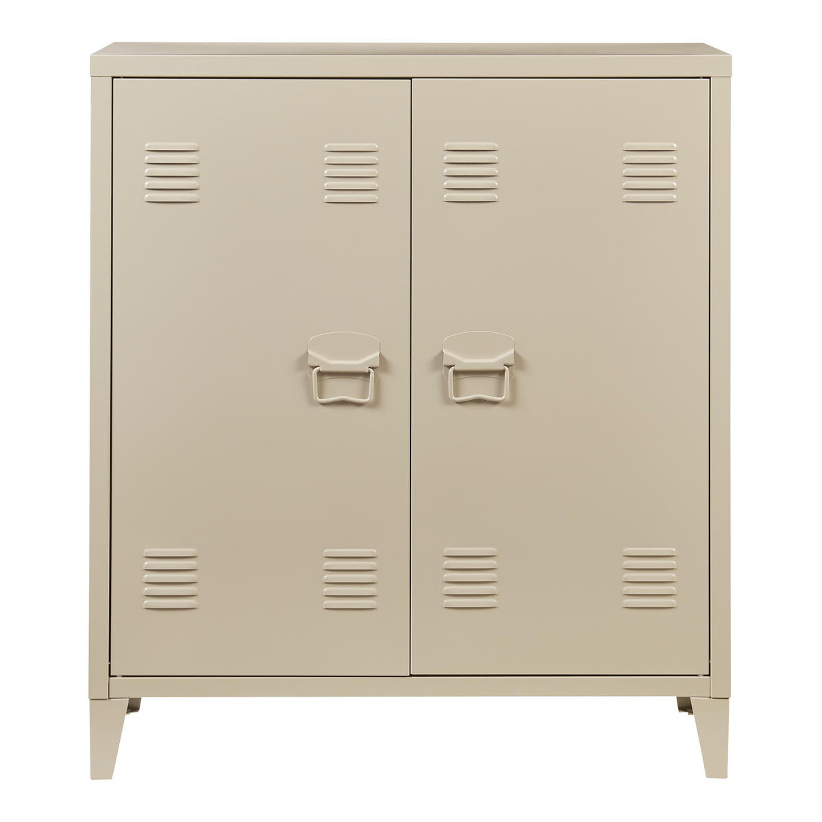 METALLSCHRANK Oripää - Braun, Metall (80/90/33cm) - [en.casa]