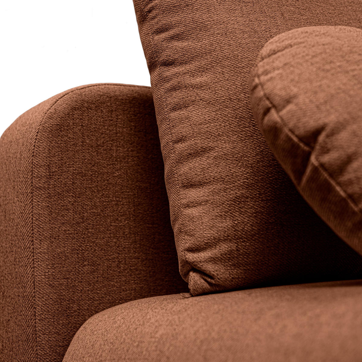 Schlafsofa CLAIRE, zweisitzig, mit Schlaffunktion, Neve 52 - Cognac, Textil (208/90/95cm) - Lookway