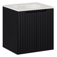 WASCHTISCHKOMBI 50 cm 2Teile - Nova Black N BM117 in Schwarz/Matt - Schwarz, Holz (50/57/40cm)