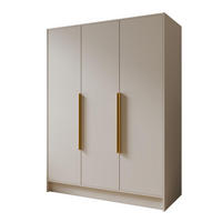 FLÜGELTÜRENSCHRANK PORTO - Kaschmir/Goldfarben, Holzwerkstoff (150/200/51cm) - Meblini