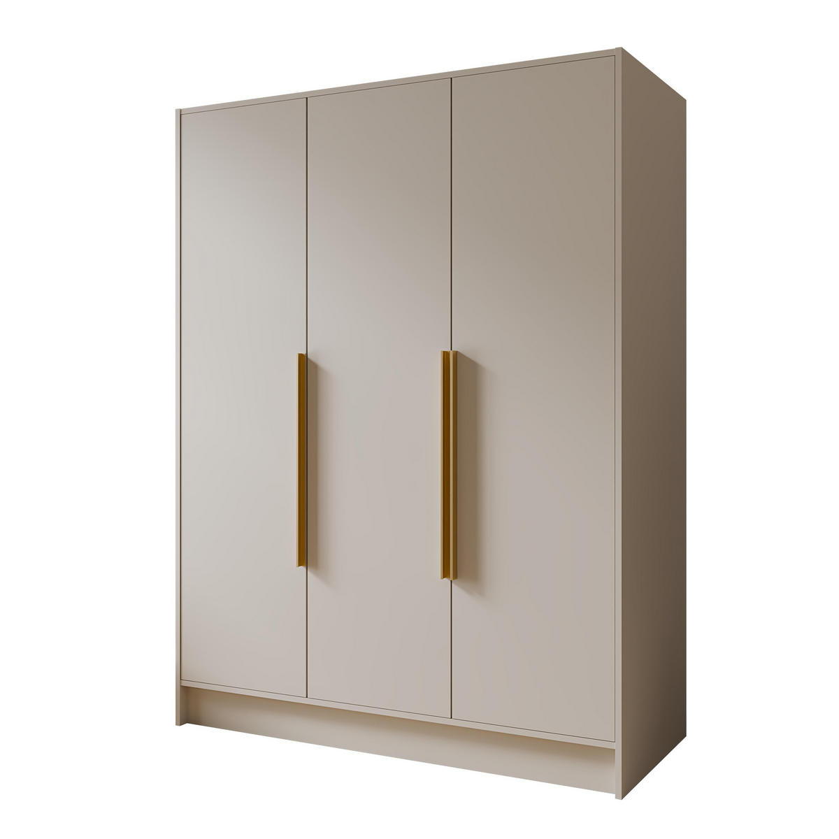 FLÜGELTÜRENSCHRANK PORTO - Kaschmir/Goldfarben, Holzwerkstoff (150/200/51cm) - Meblini
