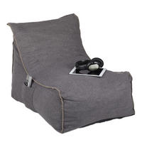 SITZSACK - Grau, Textil (63/62/90cm) - Relaxdays
