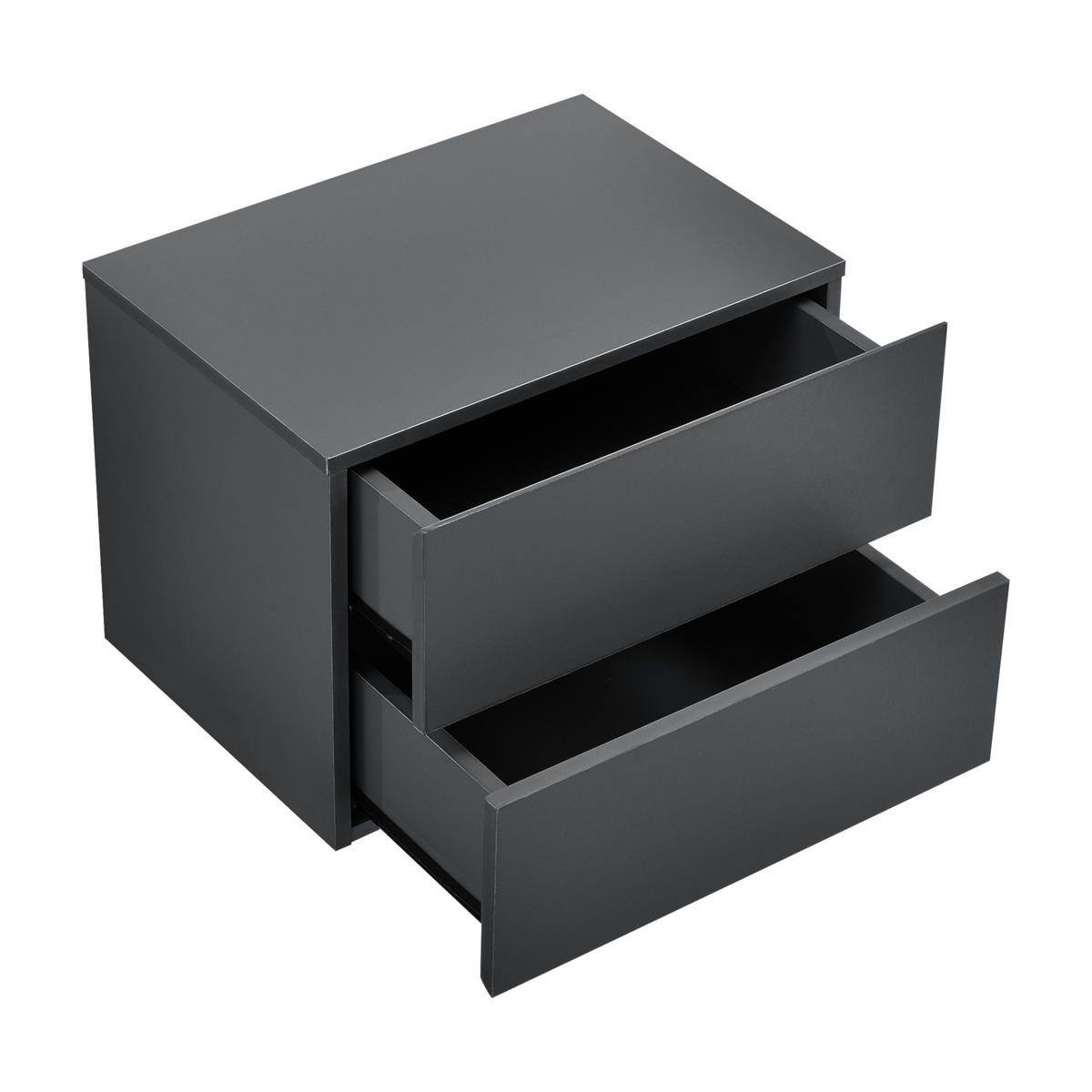 WANDREGAL Ampfing - Dunkelgrau, Holzwerkstoff (40/30/29cm) - [en.casa]