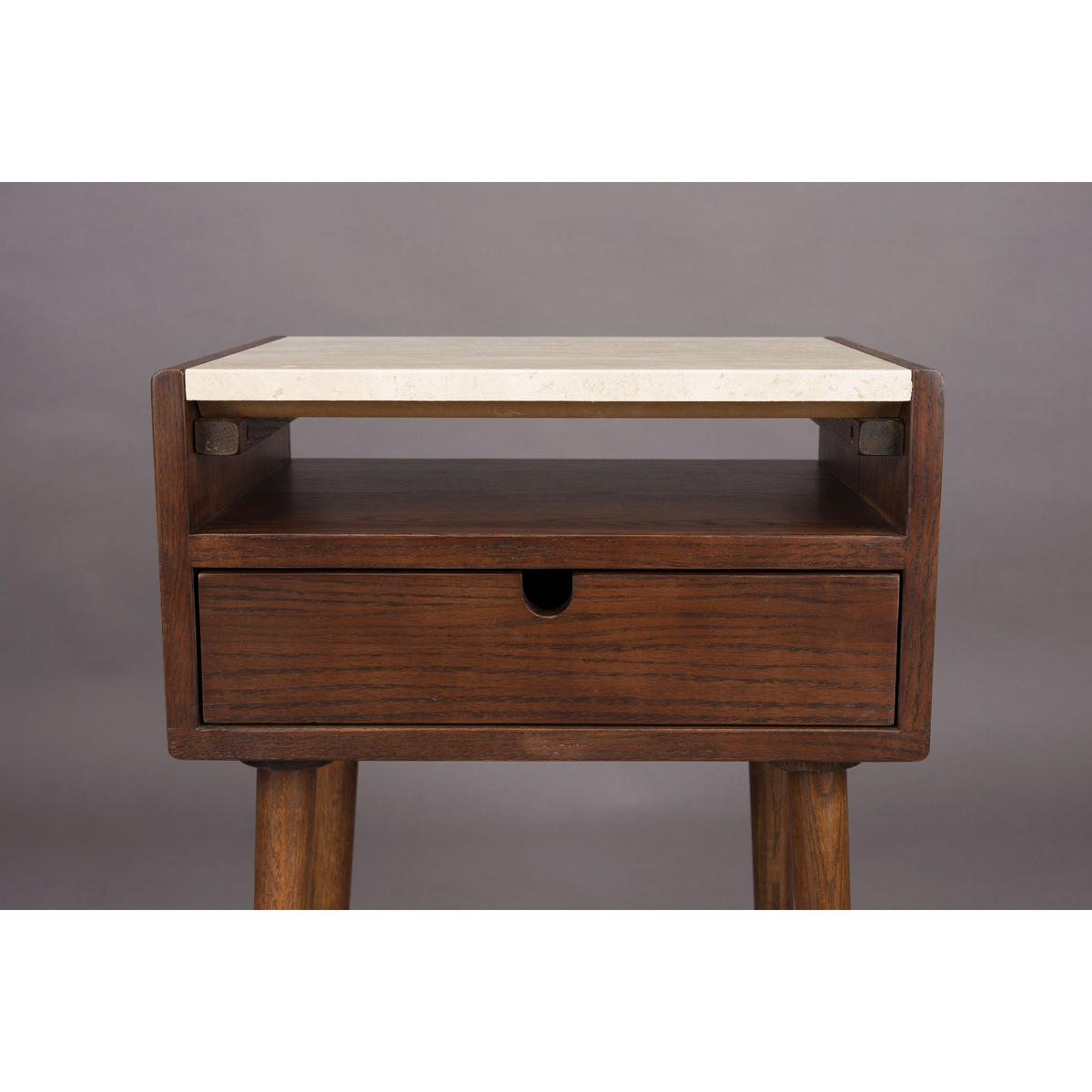 BEISTELLTISCH Arda Nachttisch - Beige, Holz (45/35/60cm) - Dutchbone