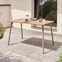 GARTENTISCH , Taupe - Taupe, Metall (120/70/72cm) - Oviala