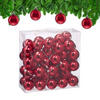 50XWEIHNACHTSKUGELN - Rot, Kunststoff (6/7/6cm) - Relaxdays