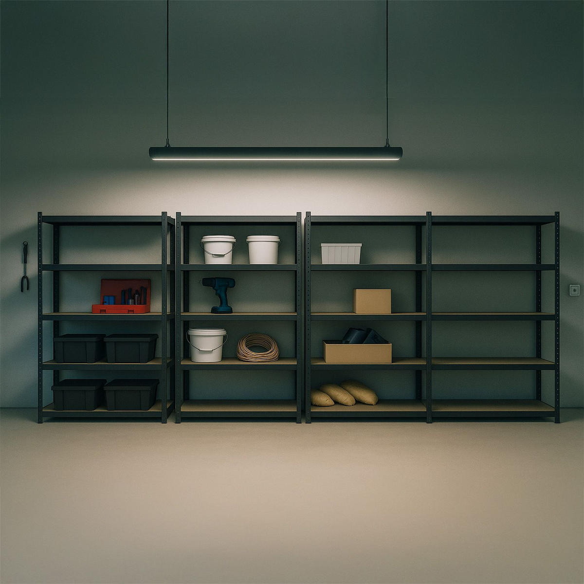 LAGERREGAL Basic grau 180x90x40 cm (4er-Set) - Grau, Metall (90/180/40cm) - Juskys