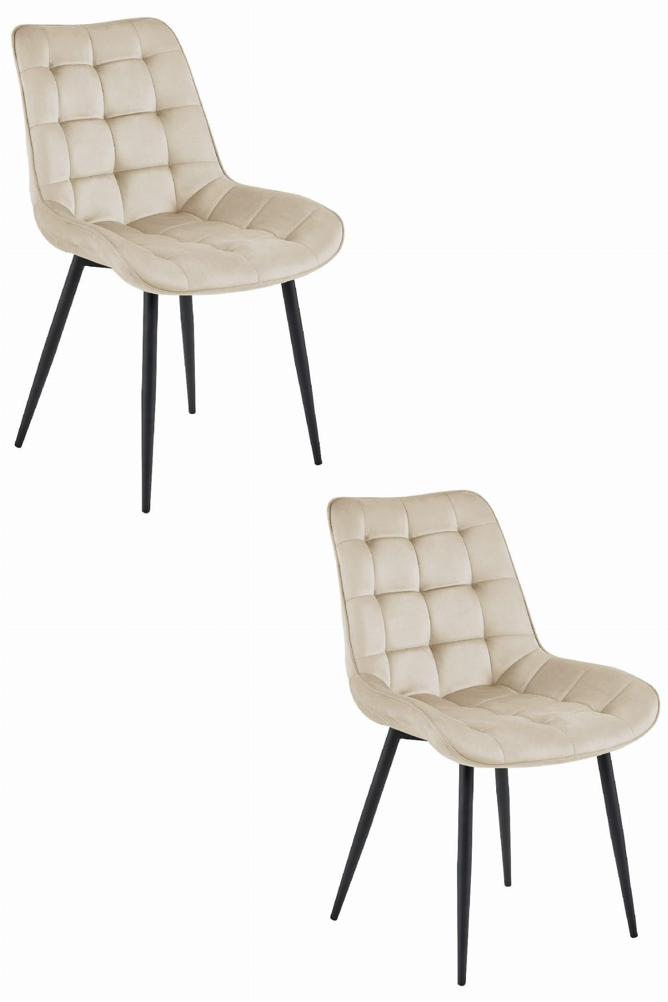 ESSZIMMERSTUHL 2er Set Beige, Bequem Für Wohnzimmer, Küche Oder Büro - Beige, Textil (56/89/43cm) - Best For Home