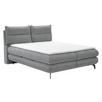 BOXBETT Verse 160 x 200 Einzelbett mit hochwertiger Bonell-Matratze und Topper T30 - Dunkelgrau - Dunkelgrau, Holz (160/200cm) - Homesy