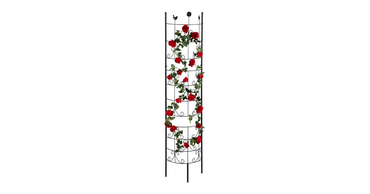 Relaxdays Rankgitter 2er Set – Freistehendes Metallspalier 180x50cm, Schwarz, Mit Scharnierverbindung – Rankhilfe Für Rosen, Efeu, Clematis & Co.