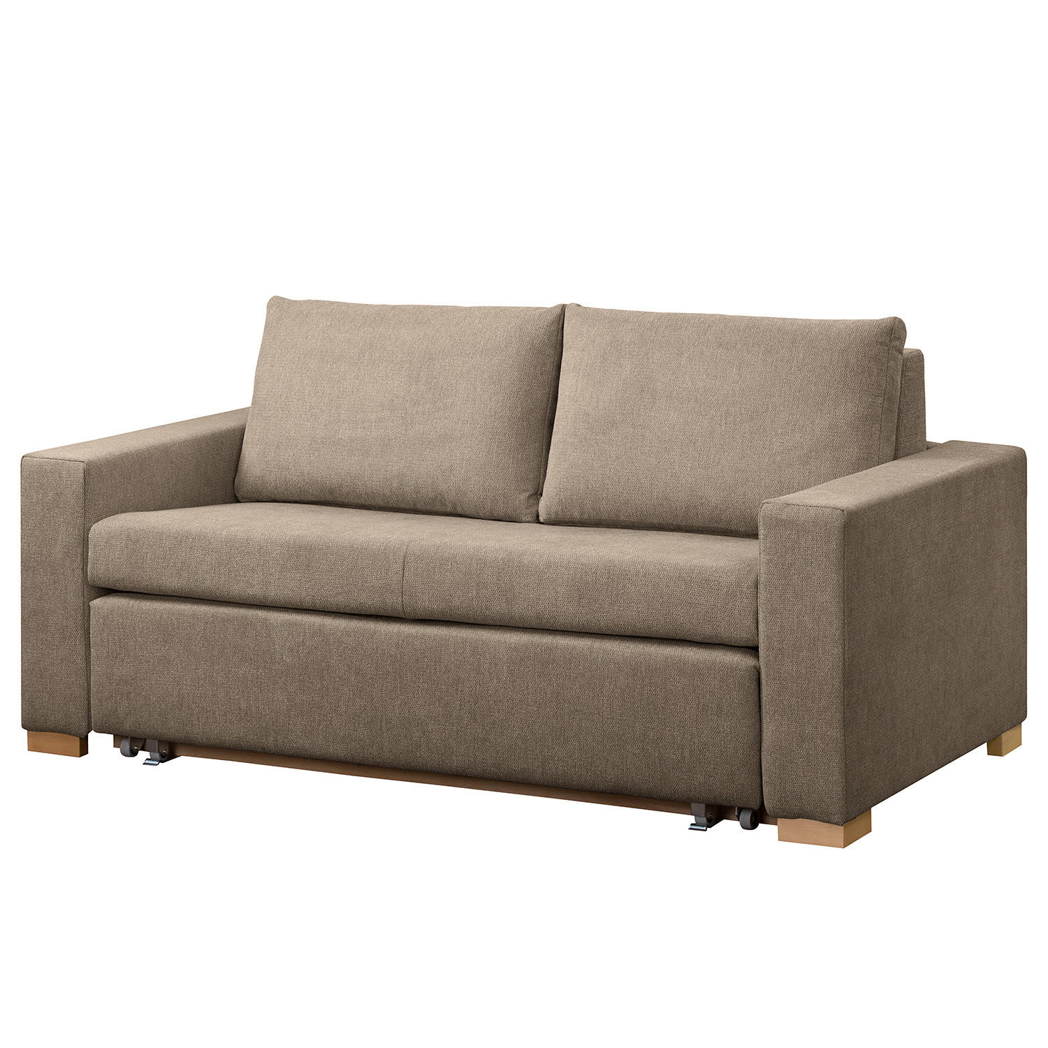 SCHLAFSOFA - Buchefarben/Cappuccino, Holz/Buchenholz (173/90/90cm) - home24