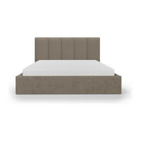 BETT mit Bettkasten - 2 Personen - stoff - taupe Kilaclo - Taupe, Textil (160/200cm) - Vente-Unique