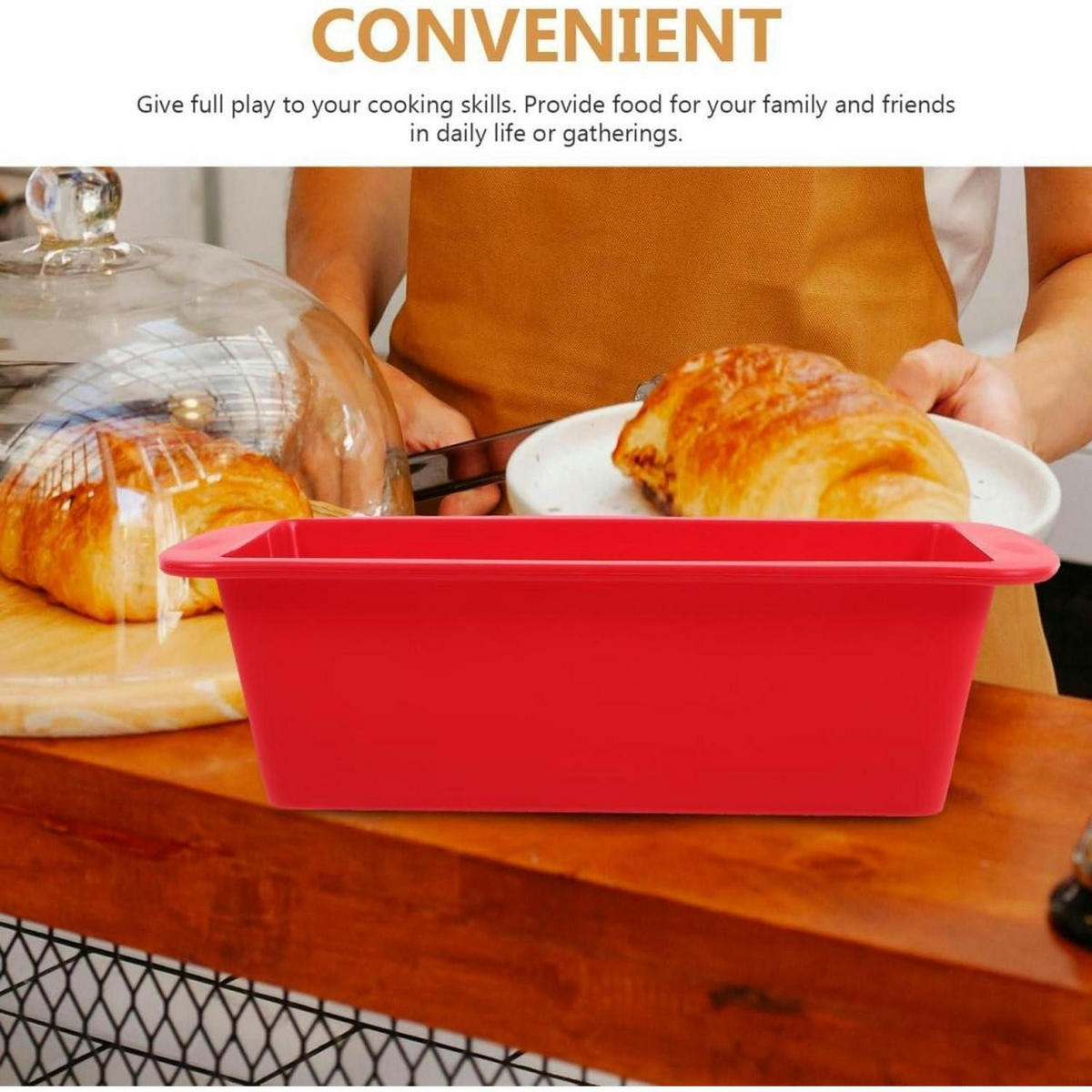 BROTBACKFORM Silikon 19.5 cm - Rot, Kunststoff (9.5/5.5/5.5cm)