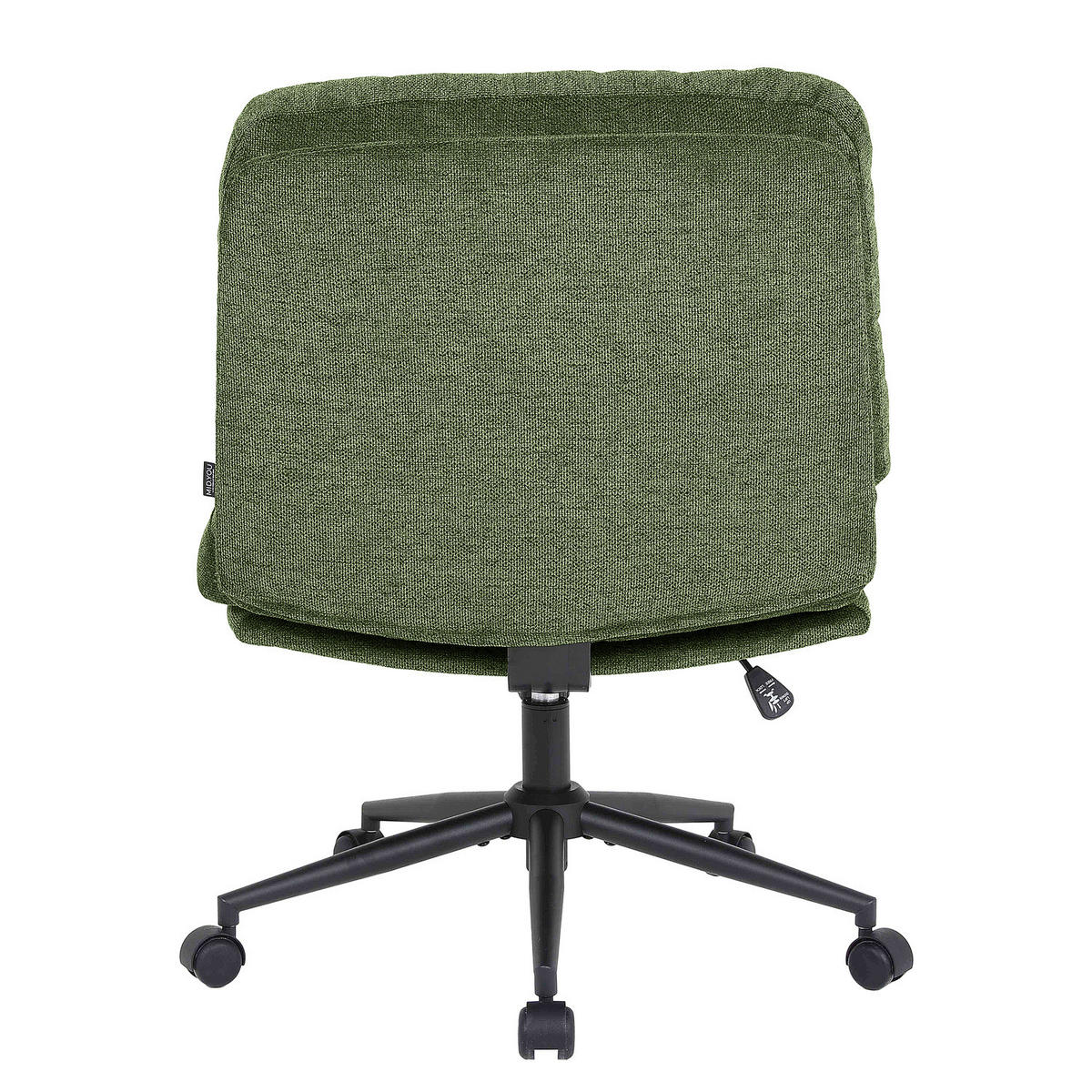 BÜRODREHSTUHL - Webstoff / Eisen / Nylon - Schwarz/Grün, Textil/Metall (71/90/76cm) - home24