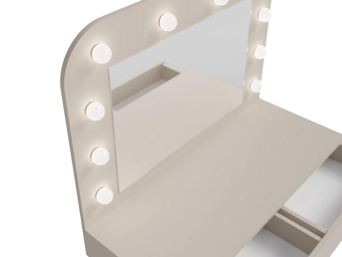 SCHMINKTISCH Cashmere Beige 101/143/43 - Kaschmir, Holzwerkstoff (101/143/43cm) - RAUMHIRSCH FURNITURE