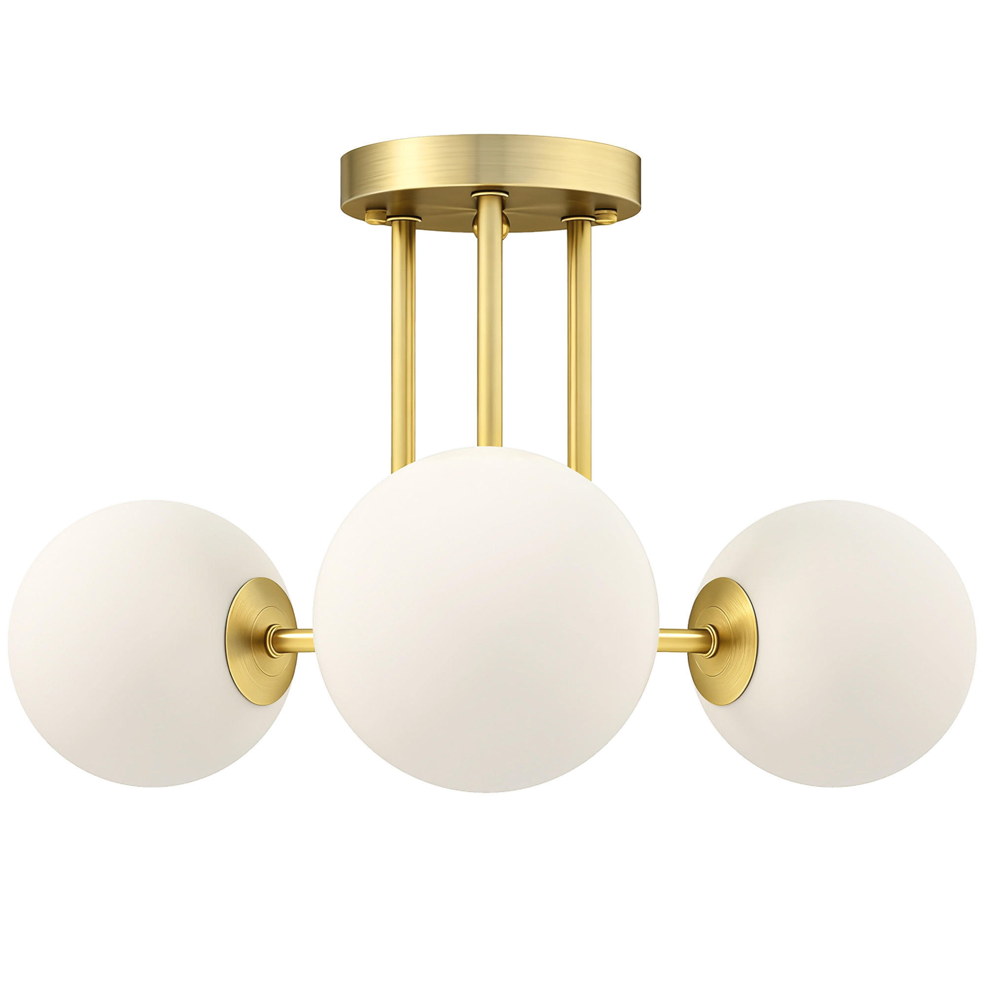 DECKENLEUCHTE Metall Kunststoff Gold - Goldfarben, Metall (42/42/26.5cm) - HOMCOM