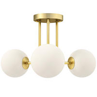 DECKENLEUCHTE Metall Kunststoff Gold - Goldfarben, Metall (42/42/26.5cm) - HOMCOM