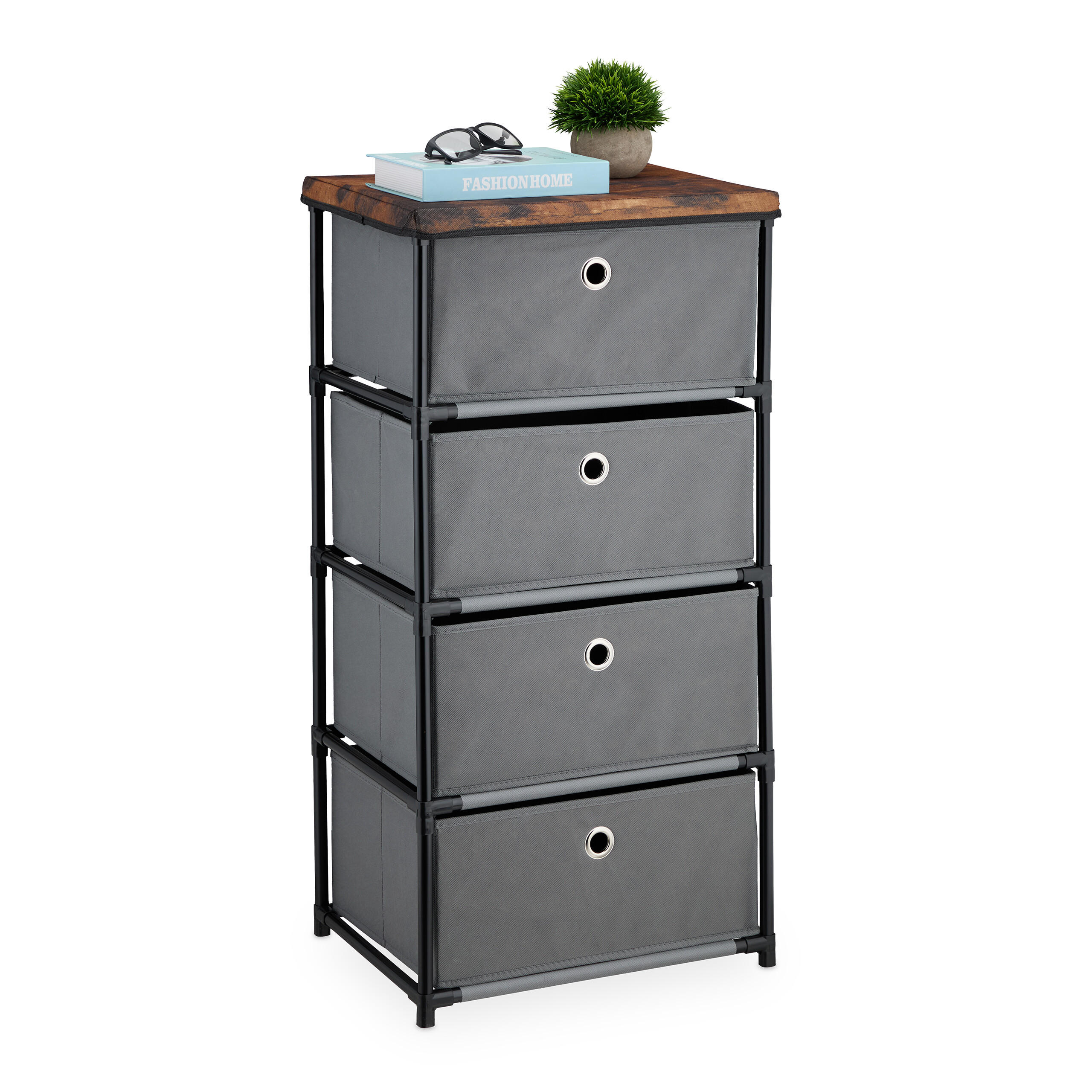 KOMMODE - Multicolor, Holzwerkstoff/Kunststoff (43/85/33cm) - Relaxdays