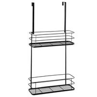 DUSCHREGAL 2 Fächer Tayasu - Schwarz, Metall (40/83/12cm) - Beliani