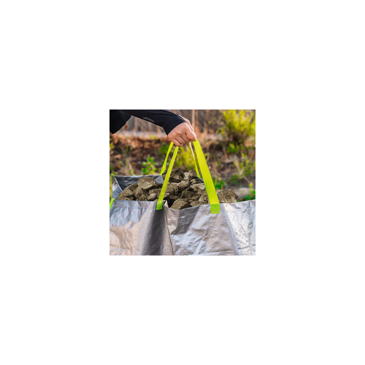 SCHUTTSACK - Mehrzweck - Mit Griffen - Inhalt: 400 Liter - Grau, Kunststoff (74/74/74cm) - SUAN