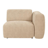 SESSEL mit gerader Rückenlehne - 1 Person - samt - beige Pogni - Beige, Textil (103/73/97cm) - Vente-Unique