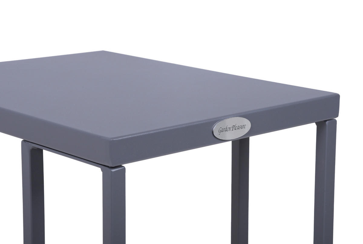 BEISTELLTISCH Ines Stahl Anthrazit 56x30,5x43cm - Anthrazit, Metall (43/30.5/56cm) - DELUKE