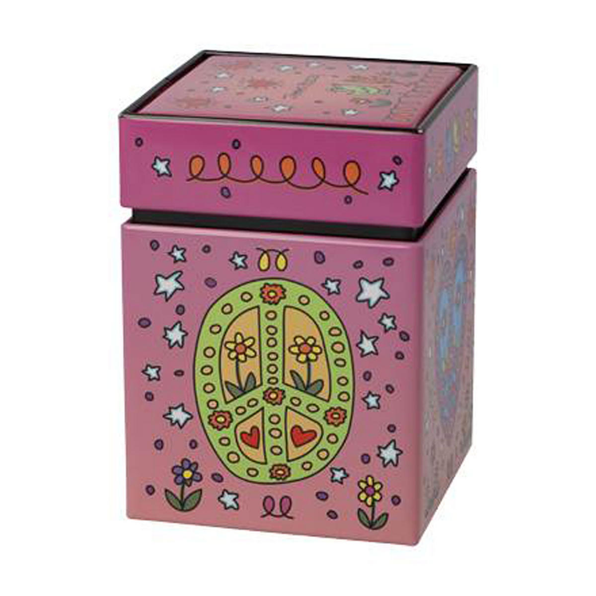 TEEDOSE James Rizzi - Peace of Love, Metall, Bunt, 0.6 L - Multicolor, Metall (7.5/11/7.5cm) - Goebel
