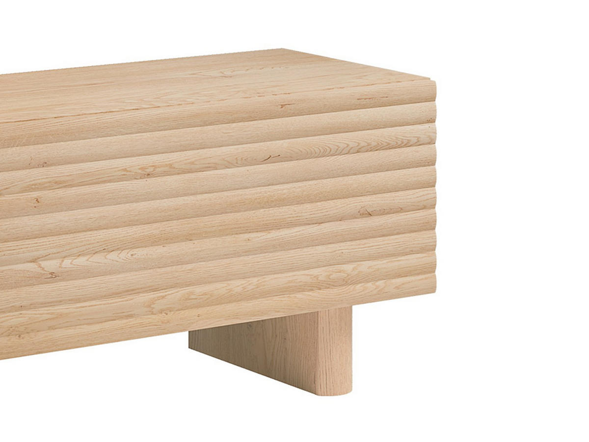TV-MÖBEL mit 2 Türen - MDF - 180 cm - Holzfarben - LUDIMA - Naturfarben, Holz (180/46.1/36.8cm) - Vente-Unique