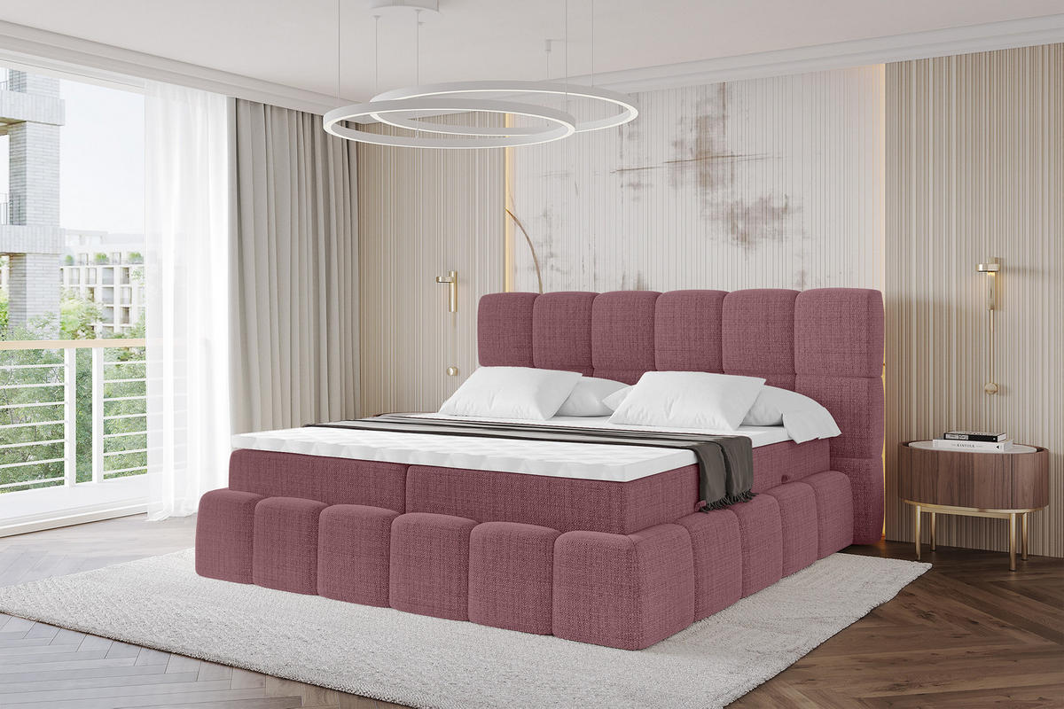 BOXBETT - AURI-H3 - 160x200 Altrosa Aragon - Altrosa, Holzwerkstoff (160/200cm) - ALTDECOR