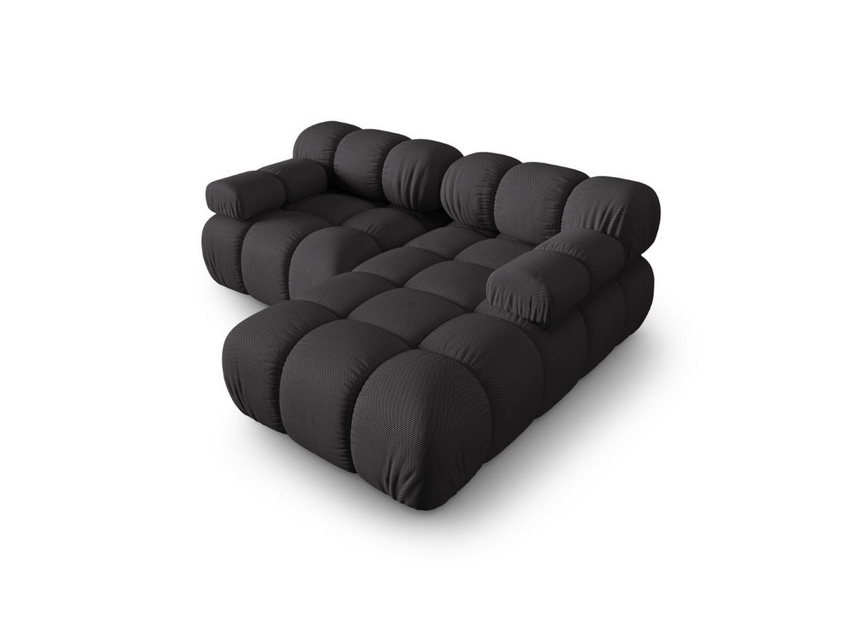ECKSOFA modular rechts Bellis aus 3D-Stoff Expresso 3 Sitzplätze - Graubraun, Textil (155/188cm) - Micadoni