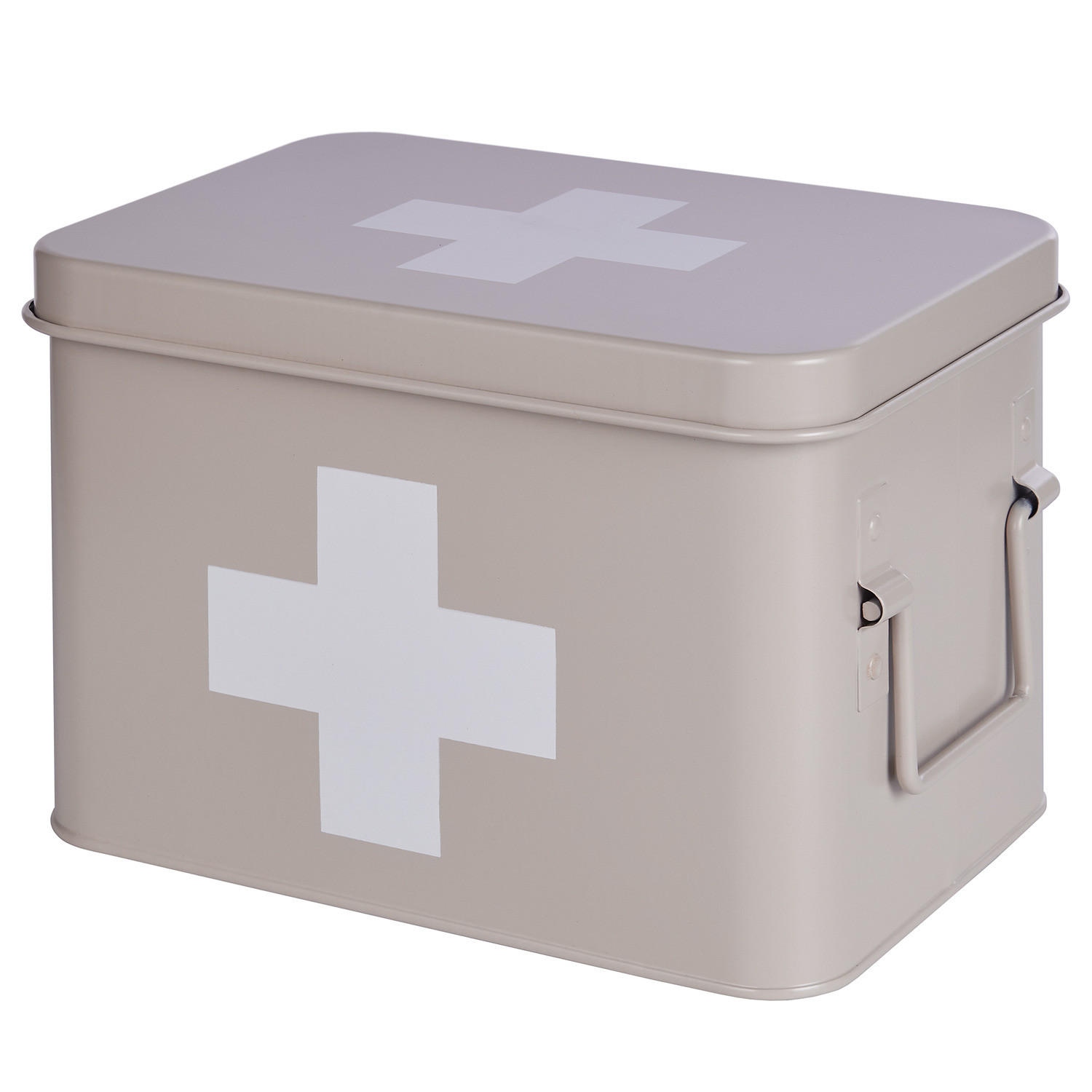 MEDIKAMENTENBOX Medic - Beige, Metall (16/16/22cm) - Butlers