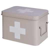 MEDIKAMENTENBOX Medic - Beige, Metall (16/16/22cm) - Butlers