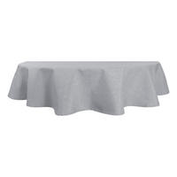 TISCHDECKE Leinenoptik 135/180 cm oval Silber - Silberfarben, Textil (135/180cm) - TiborTex