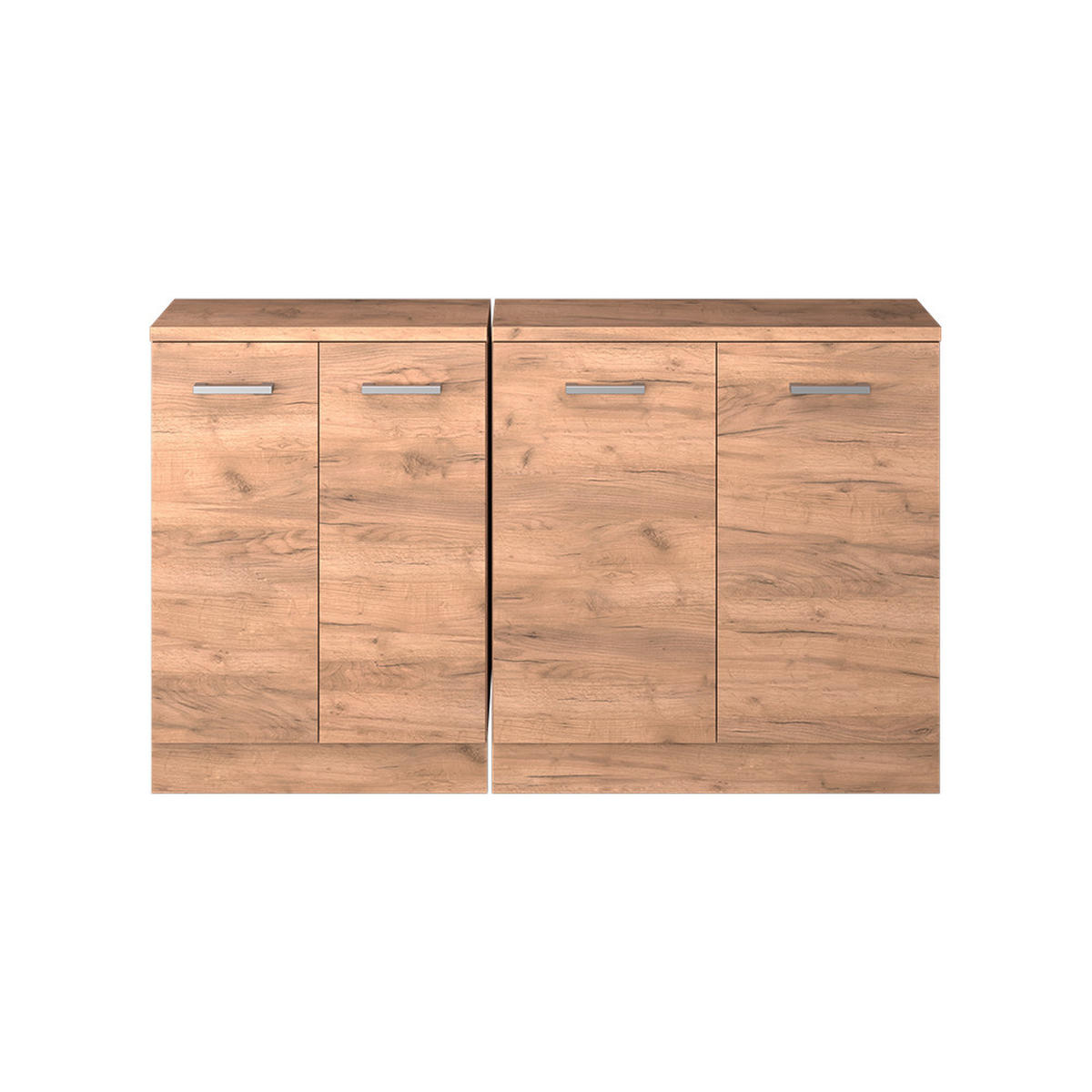 KUHINJSKI ORMAR ZA KOSINE KROVA R-Line Hrast zlatnog tona 140 cm Set od 2 korpusa ormara, dubina 60 cm - hrast medunac, drvni materijal (140/83.8/60cm) - Vicco