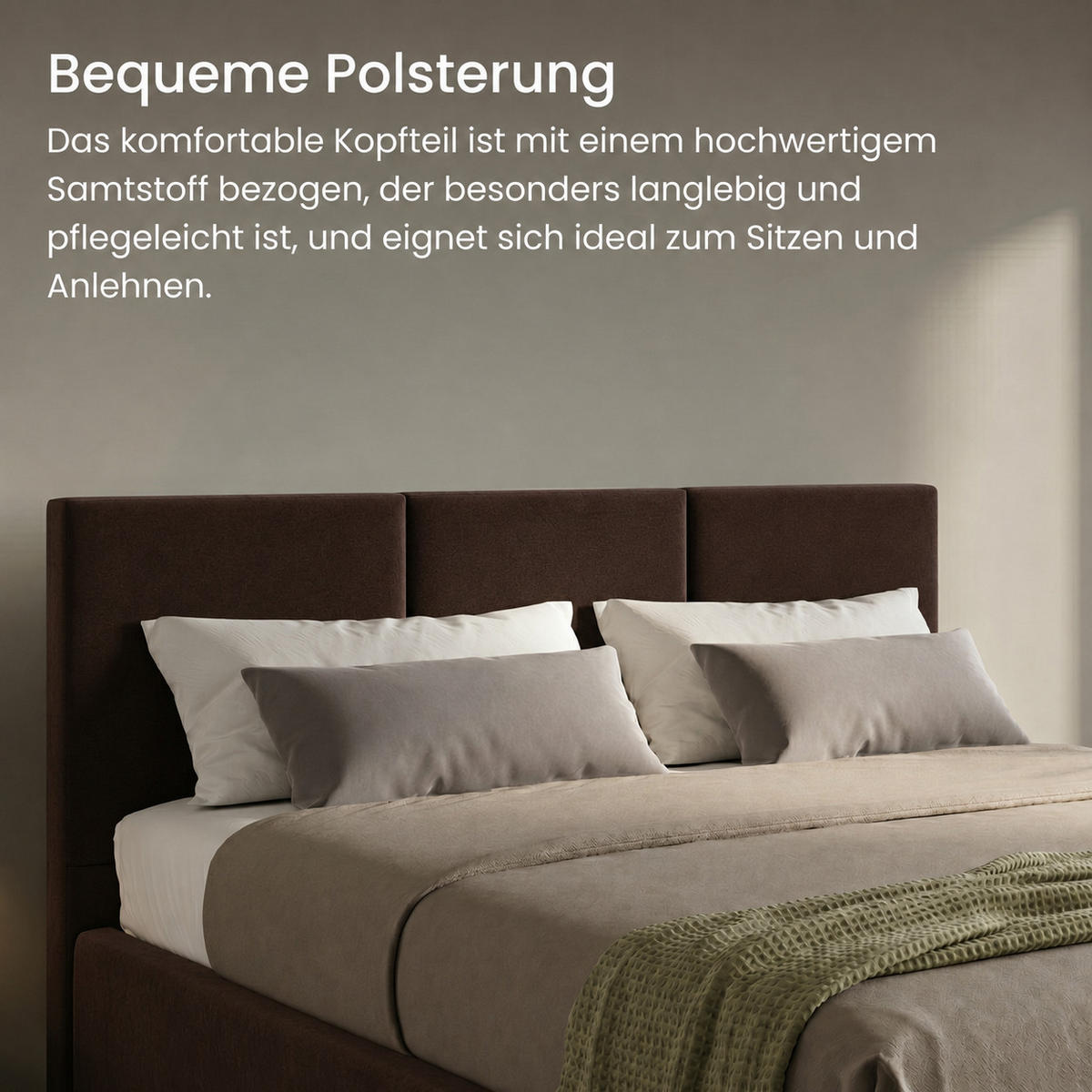 POLSTERBETT mit Stauraum 160x200 cm in Schokoladenbraun - Dunkelbraun, Holzwerkstoff (100/200cm) - Home Collective