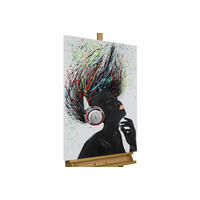 ACRYLBILD HANDGEMALT 60/90 cm - Multicolor/Schwarz, Holz/Textil (1.3/90cm) - KUNSTLOFT