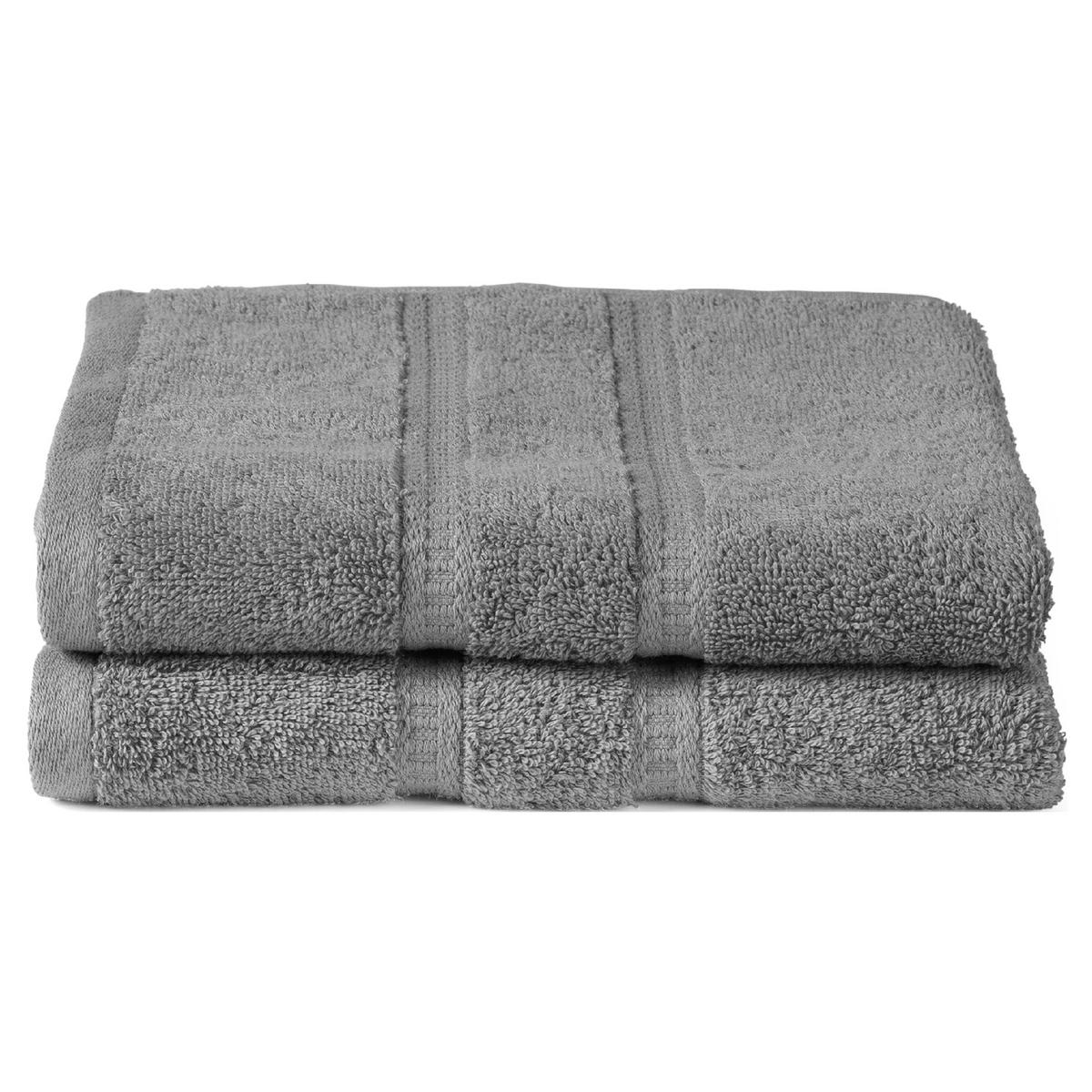 HANDTUCHSET Las Palmas - 2-teilig - 50 x 100 cm - Anthrazit - Anthrazit, Textil (50/100cm) - SCHIESSER