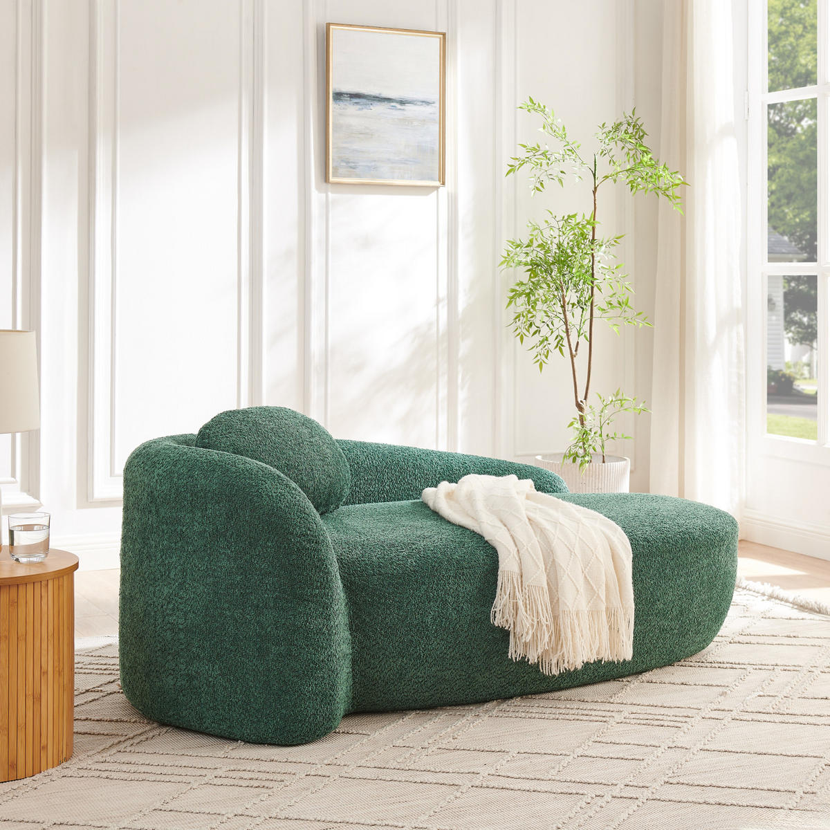 SOFA mit Schlaffunktion und Kissen, Relaxsessel für Wohnzimmer & Schlafzimmer, Grün - Grün, Textil (67/24/38cm)