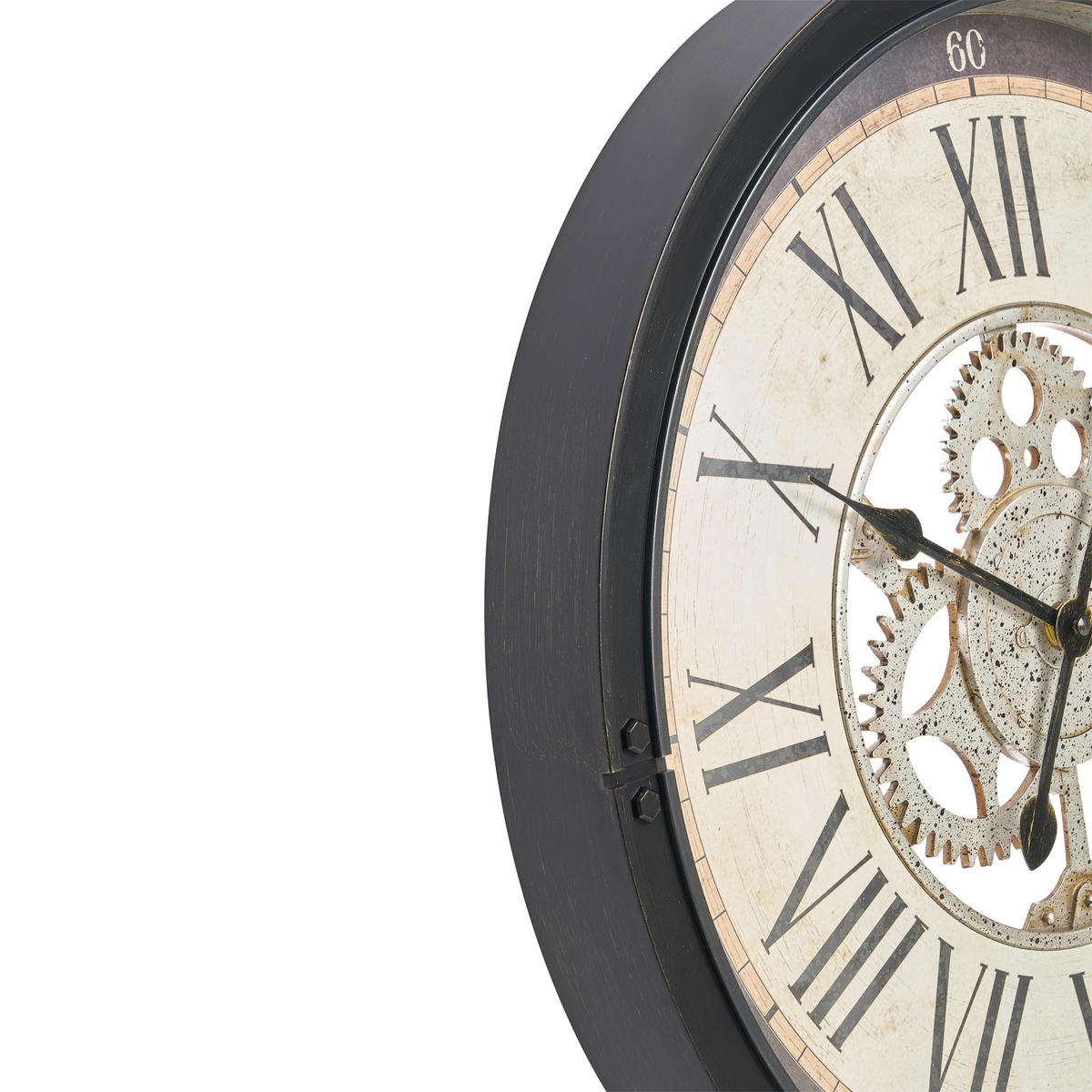WANDUHR 50 cm Schwarz Bornos - Schwarz, Kunststoff (50/50/6cm) - Beliani