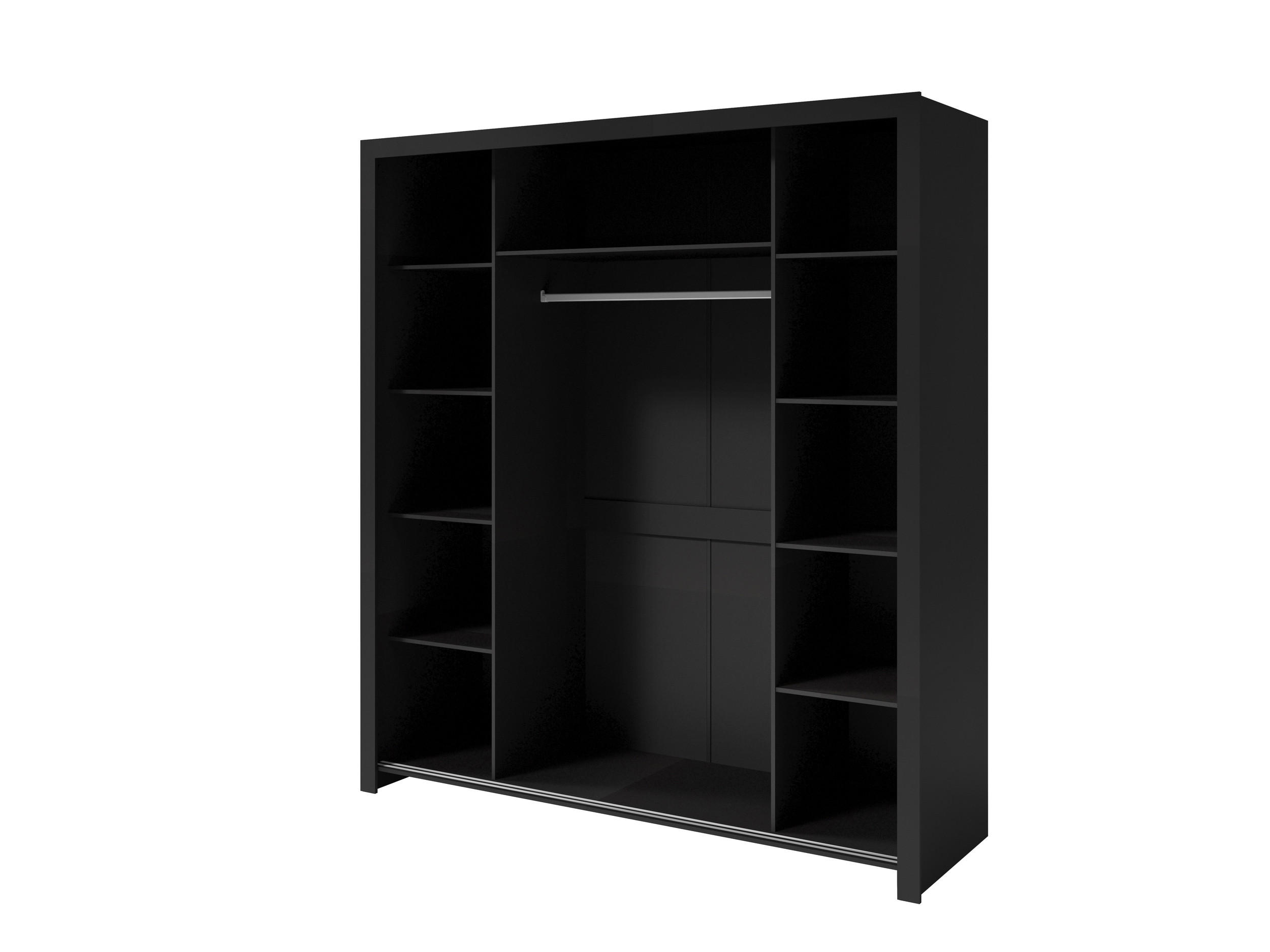 SCHIEBETÜRENSCHRANK - Kleiderschrank Sahara - 185 - Grün - Schwarz/Grün, Holzwerkstoff (185/206/60cm) - Möblo