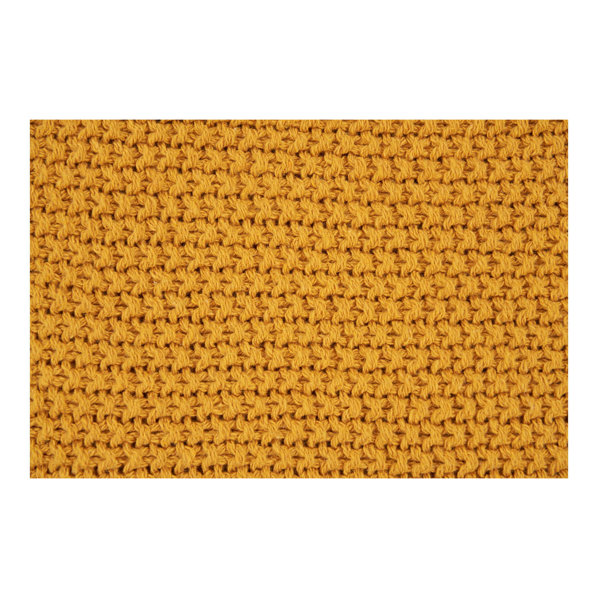 KISSEN Santos 100% Recycelte Baumwolle Ocker - Dunkelgelb, Textil (45/45cm) - tinkaro