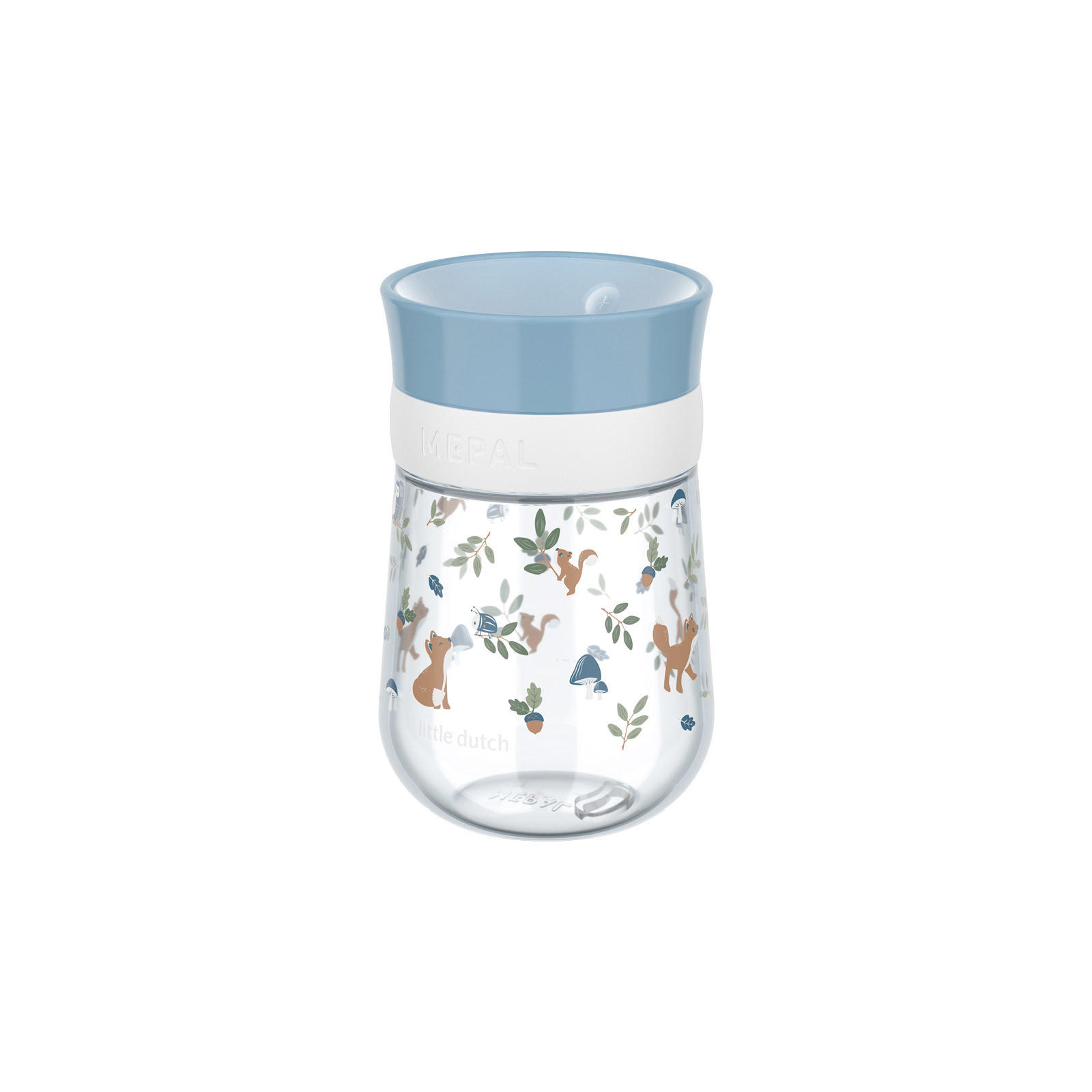 360° TRINKLERNBECHER Mio (2025) Forest Friends 300 ml - Weiß/Hellblau, Kunststoff (0.3L) - Mepal