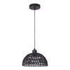 HÄNGELAMPE Alton - Schwarz, Naturmaterialien/Metall (25/25/156cm) - lux.pro