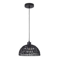 HÄNGELAMPE Alton - Schwarz, Naturmaterialien/Metall (25/25/156cm) - lux.pro