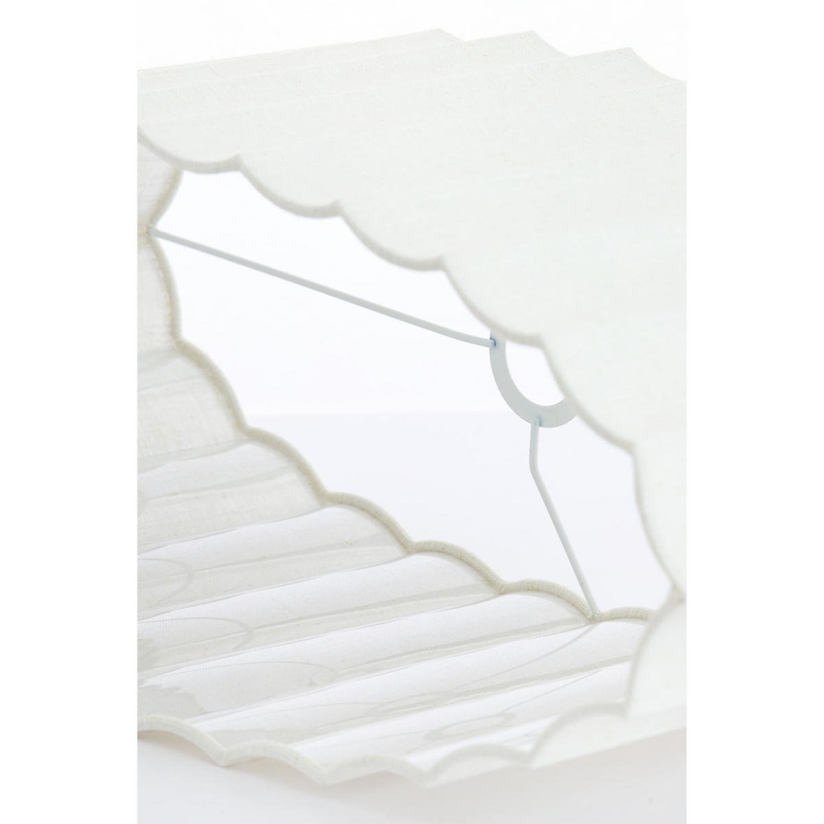 LAMPENSCHIRM Disli Weiß 45/21/22 cm - Weiß, Textil (45/21/22cm) - Light & Living