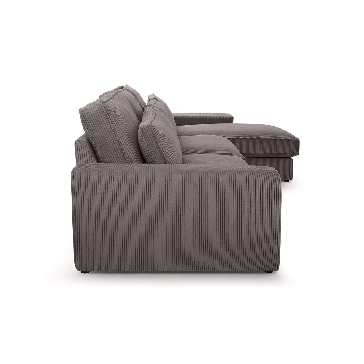 ECKSOFA 4 Sitzer Medan Mini, Hellbraun - Hellbraun, Textil (276/176cm) - Fedve