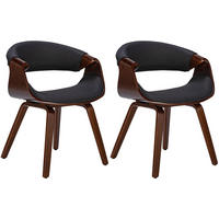 ESSZIMMERSTUHL Foley 2er Set 76x62x52 cm walnuss/schwarz - Nussbaumfarben, Holz (62/76/52cm) - furnicato