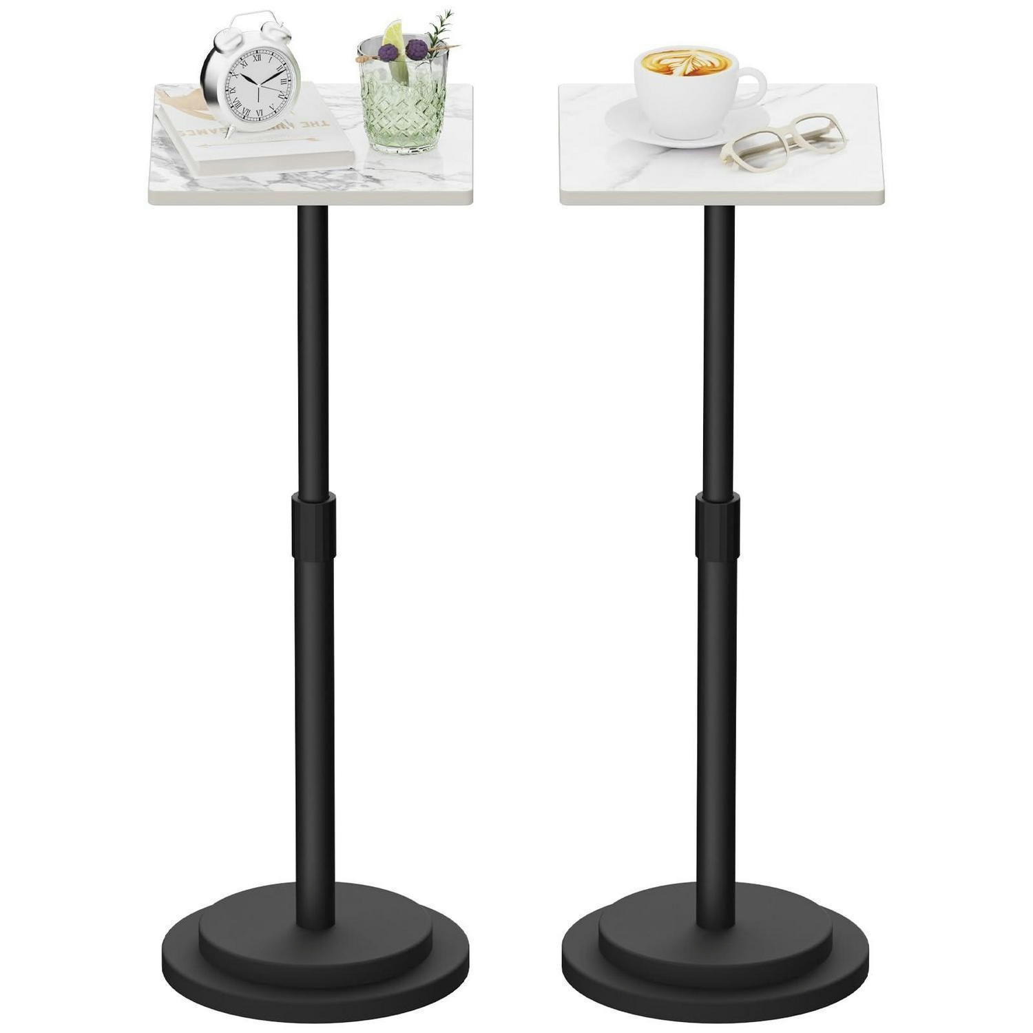 BEISTELLTISCH 2-teiliges Set höhenverstellbar 45-78 cm Weiß - Weiß, Metall (26.5/26.5/75cm)
