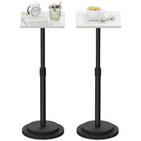 BEISTELLTISCH 2-teiliges Set höhenverstellbar 45-78 cm Weiß - Weiß, Metall (26.5/26.5/75cm)